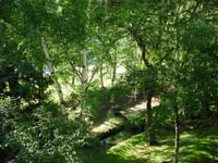 The hotel's own babbling brook